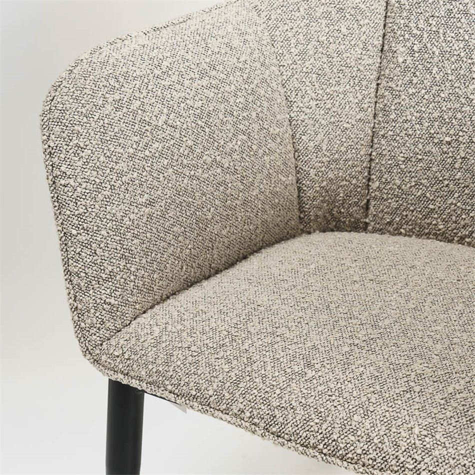 Armchair Sabara, taupe, H82x65x67cm, seat H48cm