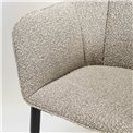 Armchair Sabara, taupe, H82x65x67cm, seat H48cm
