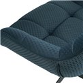 Armchair Saramo with ottoman, blue, H97.5x81x78cm