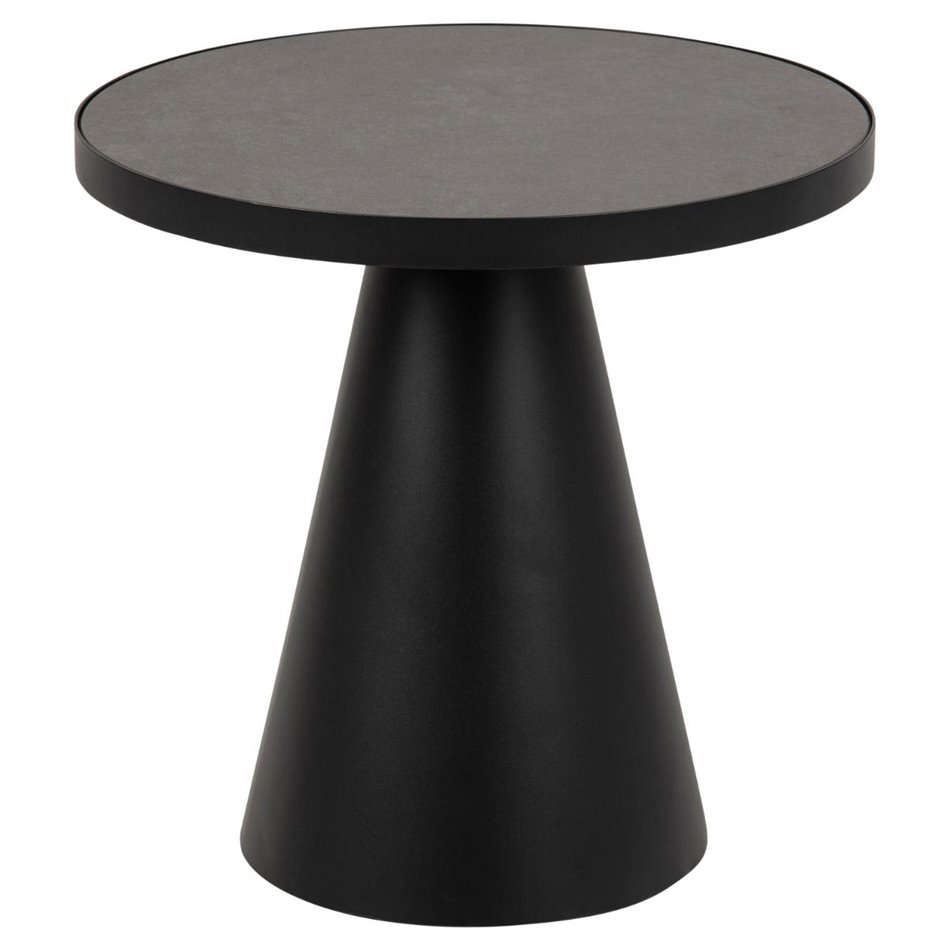 Kavos staliukas Asoli, matinė juoda, H45xD45,7cm