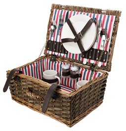 Picnic basket for 2, natural, 17x36x27cm