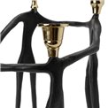 Candle holder Family, metal, black/golden, 24x24x34cm