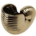 Vase Seashell, ceramic, golden, 21x19x11cm