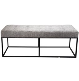 Bench Febe L, taupe, 46x120x40cm