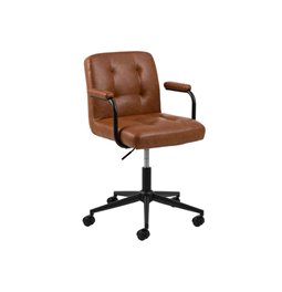 Biuro kėdė Acos, ruda sp., H80-90cm, D55cm, sėdynės aukštis 48-58cm