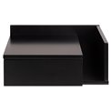 Bedside table Ashlan, MDF, black, H16.5x40x32cm