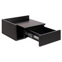 Bedside table Ashlan, MDF, black, H16.5x40x32cm
