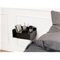Bedside table Ashlan, MDF, black, H16.5x40x32cm