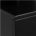 Bedside table Ashlan, MDF, black, H22.5x35x32cm