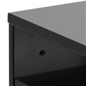 Bedside table Ashlan, MDF, black, H22.5x35x32cm