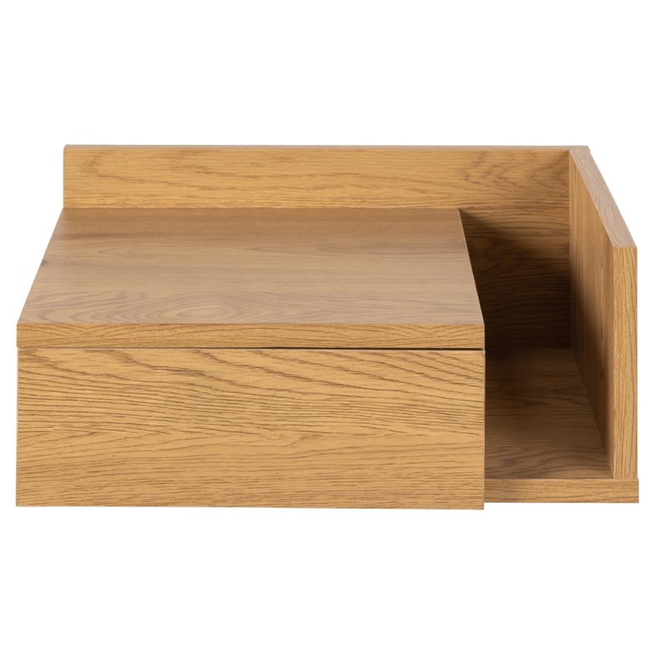 Bedside table Ashlan, oak, MDF H16.5x40x32cm