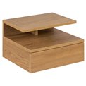 Bedside table Ashlan, oak, MDF, H22.5x35x32cm