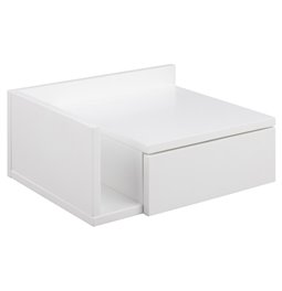 Bedside table Ashlan, white, MDF, H16.5x40x32cm