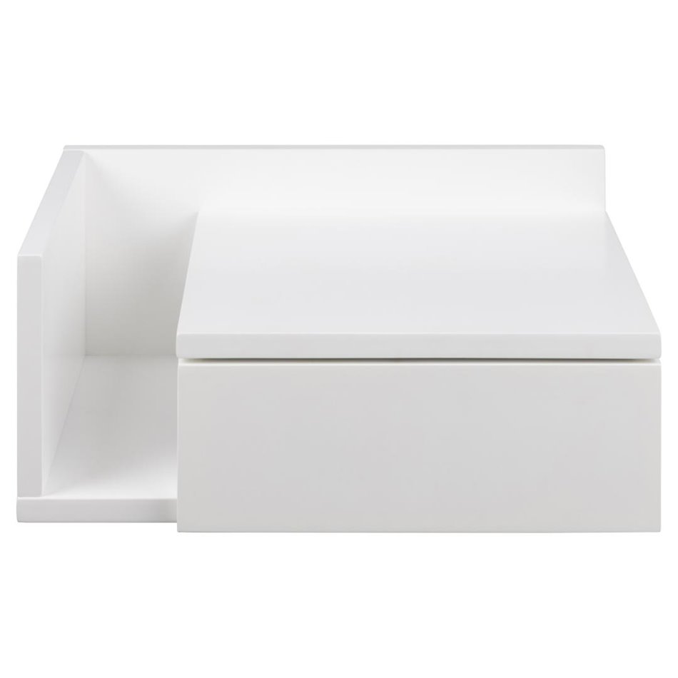 Bedside table Ashlan, white, MDF, H16.5x40x32cm