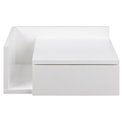 Bedside table Ashlan, white, MDF, H16.5x40x32cm