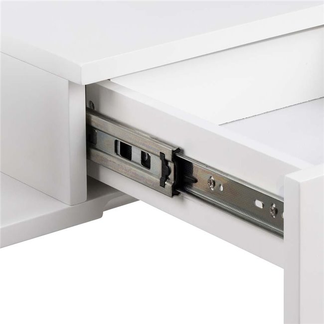 Bedside table Ashlan, white, MDF, H16.5x40x32cm