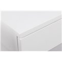 Bedside table Ashlan, white, MDF, H16.5x40x32cm