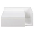 Bedside table Ashlan, white, MDF, H16.5x40x32cm