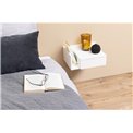 Bedside table Ashlan, white, MDF, H16.5x40x32cm