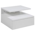 Bedside table Ashlan, white, MDF, H22.5x35x32cm