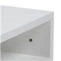 Bedside table Ashlan, white, MDF, H22.5x35x32cm