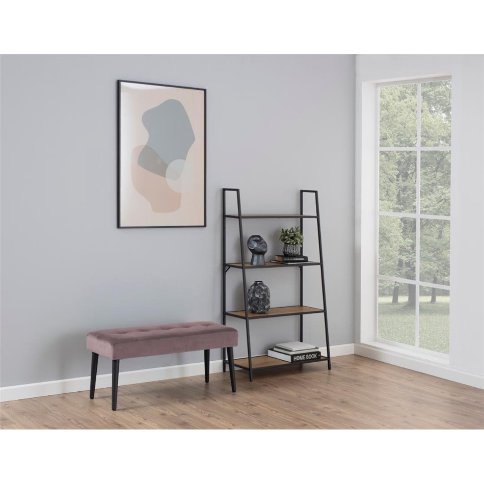 Bench Aglory, pink, 45x95x38cm