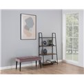 Bench Aglory, pink, 45x95x38cm