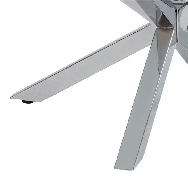 Журнальный столик Aheaven, стеклянная поверхность/серебряные ножки, D82cm, H40cm