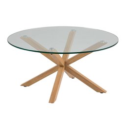 Журнальный столик Aven, mеталл/стекло, D82cm, H40cm