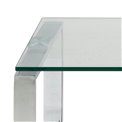 Coffee table set Akatrine, 2 pcs, glass/silver,  H45x115x69cm