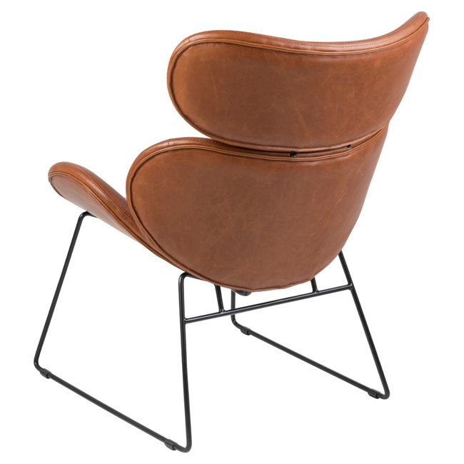 Lounge chair Acazar, brown, H90.5x69x78.5cm