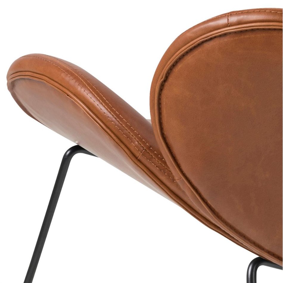 Lounge chair Acazar, brown, H90.5x69x78.5cm