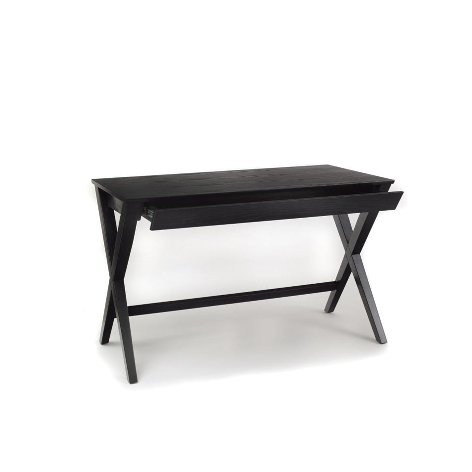 Office desk Awritex, oak veneer, black, H75x120x60cm