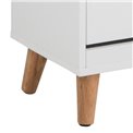 Shoes cabinet Amitra, white, MDF, H133.5x47x30cm