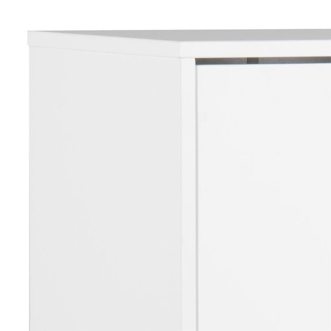 Shoes cabinet Amitra, white, MDF, H133.5x47x30cm