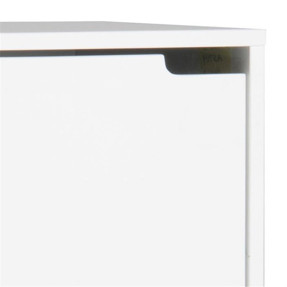 Shoes cabinet Amitra, white, MDF, H133.5x47x30cm