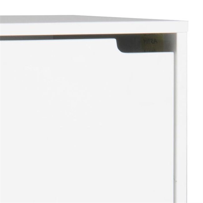 Shoes cabinet Amitra, white, MDF, H133.5x47x30cm