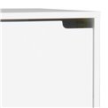 Shoes cabinet Amitra, white, MDF, H133.5x47x30cm
