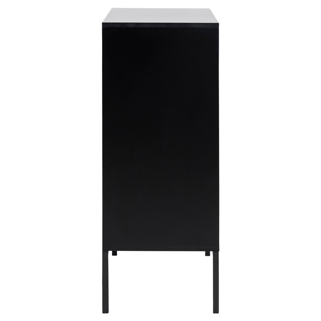 Sideboard Aford, MDF, black/natural, 103x80x40cm