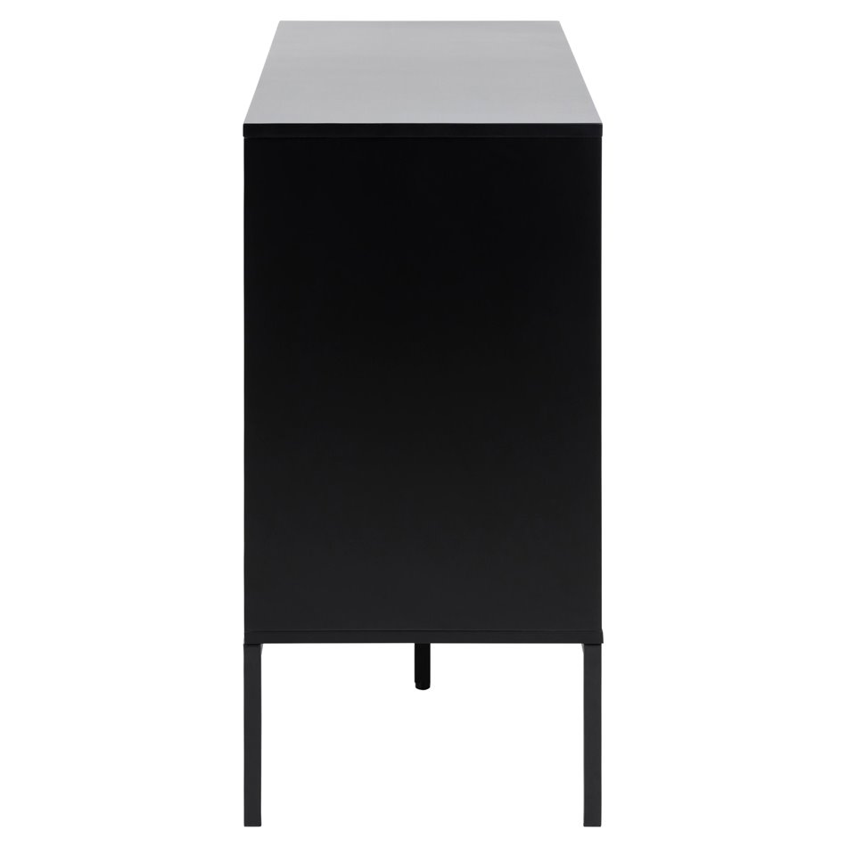 Sideboard Aford, MDF, black/natural, H82x120x40cm