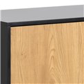 Sideboard Aford, MDF, black/natural, H82x120x40cm