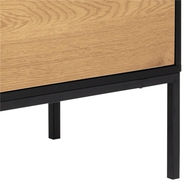 Sideboard Aford, MDF, black/natural, H82x120x40cm