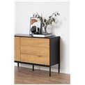 Sideboard Aford, MDF, black/natural, H82x120x40cm