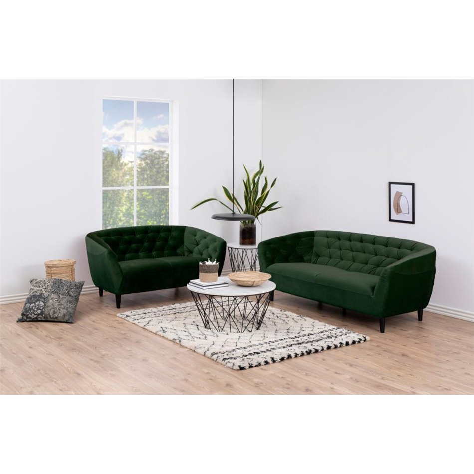 Sofa Aria, green, H78x150x84cm