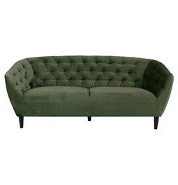 Sofa Aria, green, H78x191x84cm