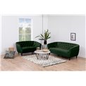 Sofa Aria, green, H78x191x84cm