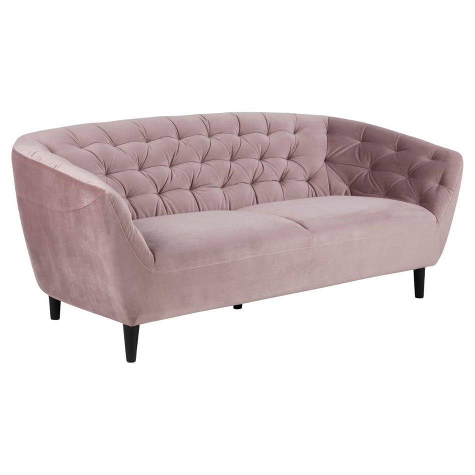 Sofa Aria, pink, H78x191x84cm