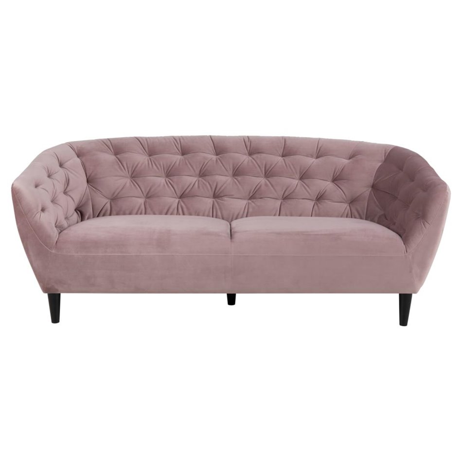 Sofa Aria, pink, H78x191x84cm