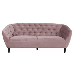 Sofa Aria, pink, H78x191x84cm