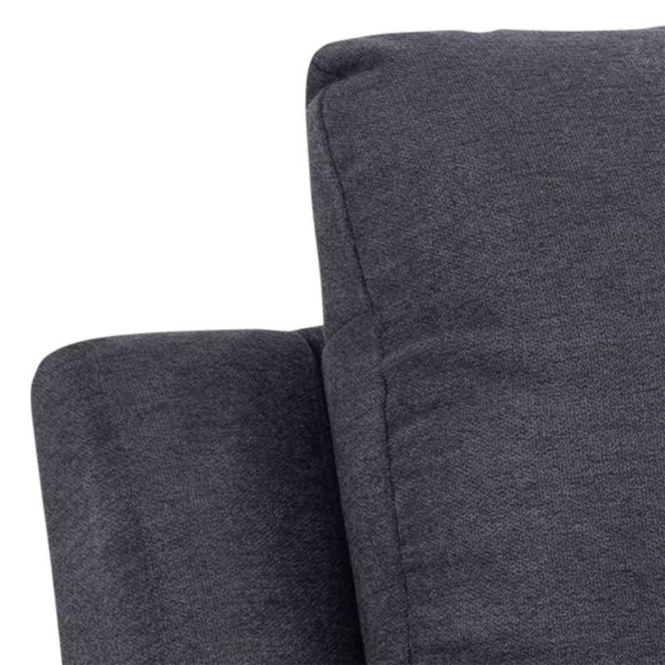 Sofa Asabia, dark grey, H101x190x90cm
